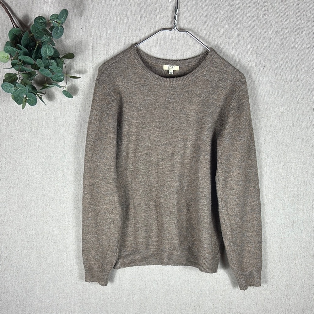Kori America > Brown Crew Neck Sweater Small
